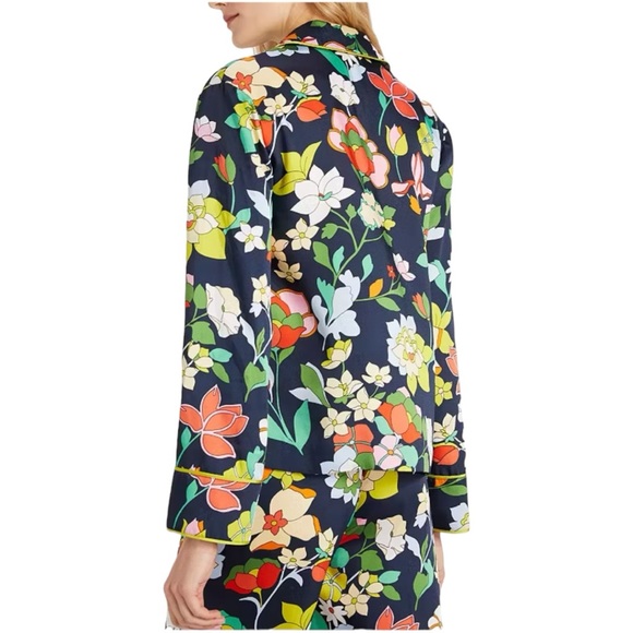 Kate Spade Flower Bed Twill Shirt in Blazer Blue (M) - Picture 5 of 14